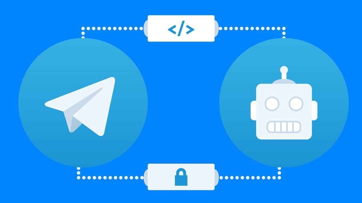 Telegram bots concept illustration